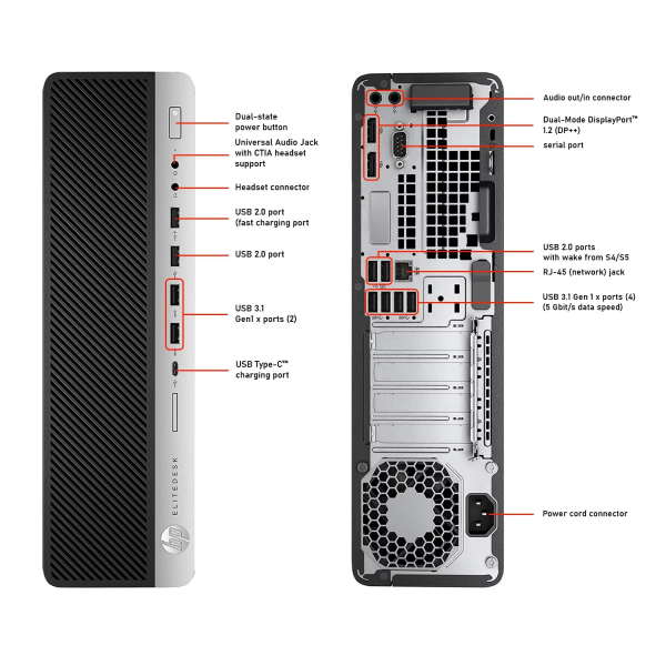 Системний блок HP EliteDesk 800 G3 SFF (i5-6500|8GB|240SSD)